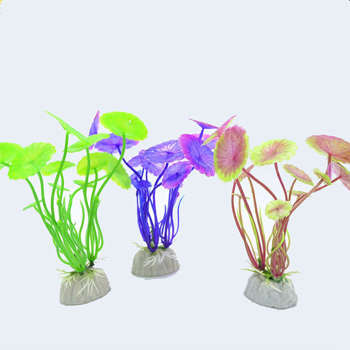 Simulation Of Water Plants Lotus Leaves Small Water Plants Aquarium Supplies  Fish Tank, Aquarium Environmentally Friendly Landscaping 10Cm Fish Tank Foreground Water Plants