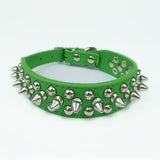 Leather Pet Collar Round Studded Dog Collar For Small And Medium-sized Dogs Inlaid Rivet Puppy Necklace Pet Accessories