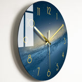 Luxury Silent Wall Clock Living Room Glass Clocks Wall