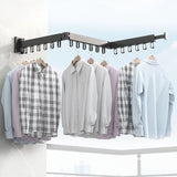 Drying Rack Clothing Wall Mounted, Clothes Drying Rack, Retractable Clothesline Indoor, Laundry Room Organization, Space-Saver, Collapsible Clothes Hanging Rack