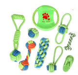 Molar supplies cotton rope toy cat and dog rope knot toy dog bite cleaning tooth toy set