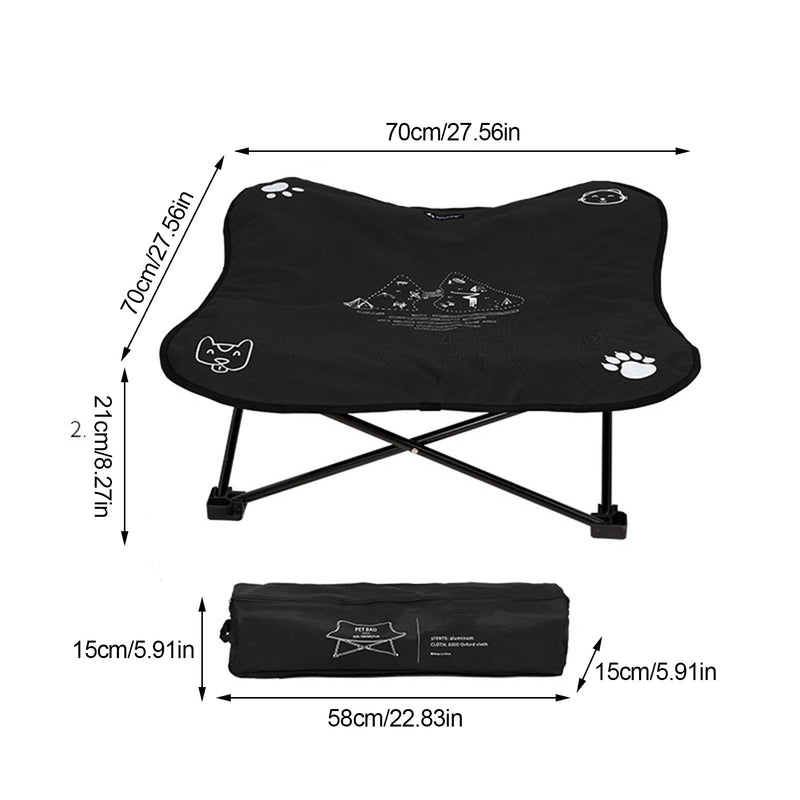 Outdoor detachable and washable pet folding bed