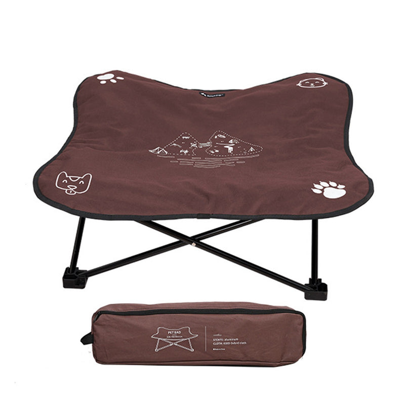 Outdoor detachable and washable pet folding bed