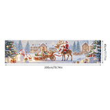 1 Piece (17*78 inches/45*200 cm), Polyester, Q Version Santa Claus deer Merry Christmas Gateway Banner