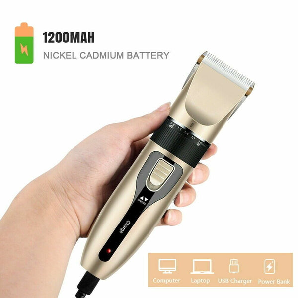 10pcs Pet Hair Electric Clippers Trimmer Cat Dog Grooming Shaver Kit Cordless