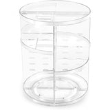 Rotating Cosmetics Storage Rack Table Red Skin Care Products Large Capacity