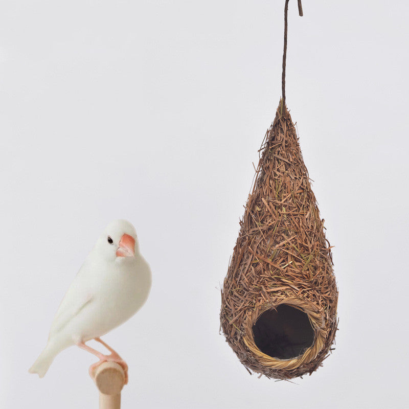 Bird's Nest Bird's Nest Small Bird Supplies Bird Cage Straw Outdoor